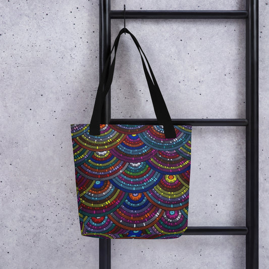 Multicolour Half Circle Tote Bag