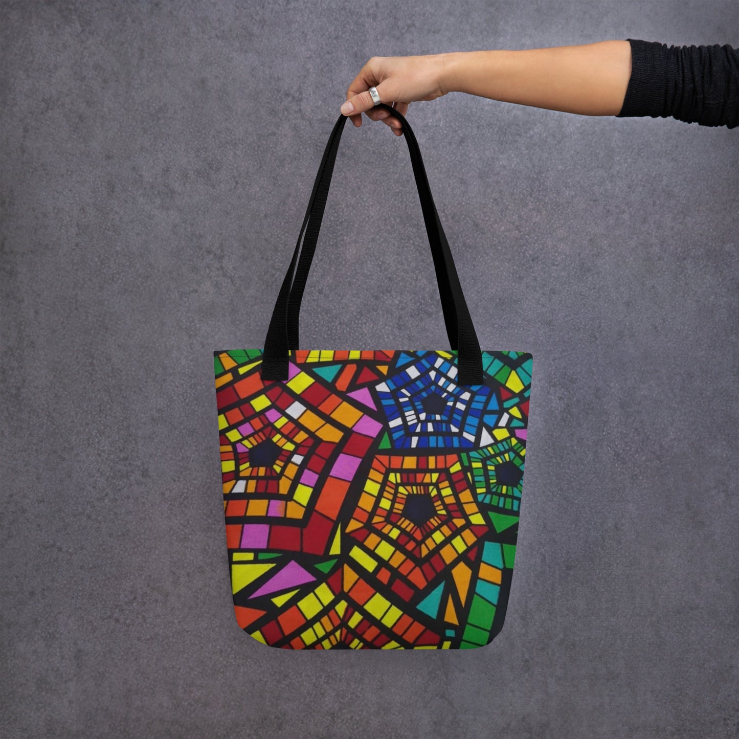 Multicolour Pentagon Tote Bag