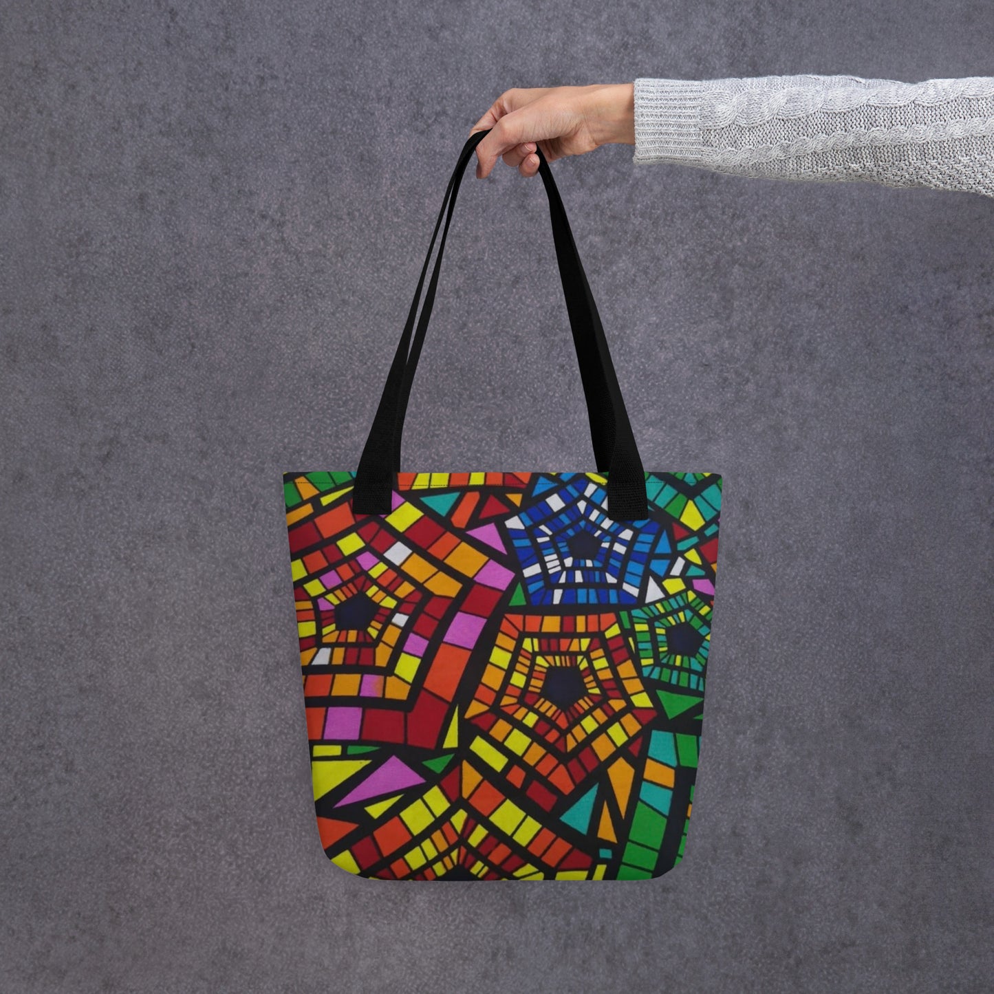 Multicolour Pentagon Tote Bag