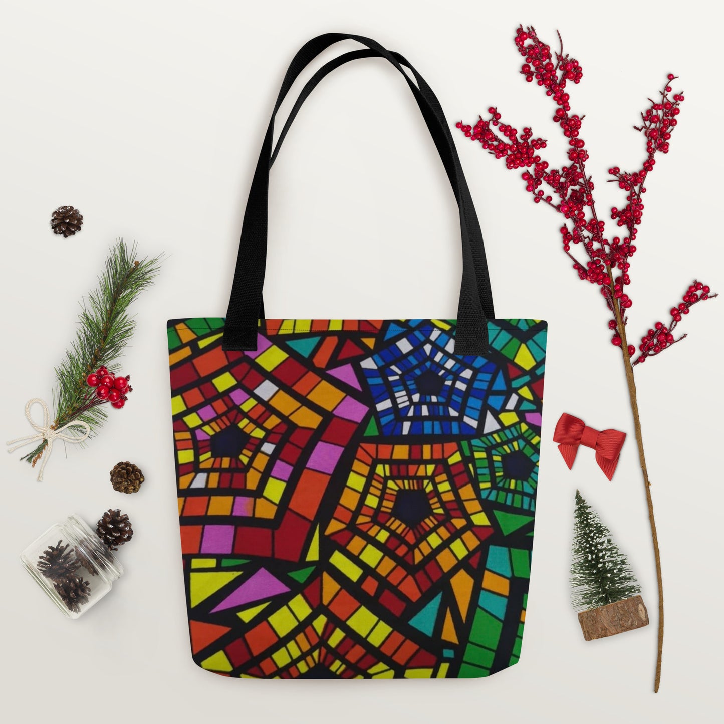 Multicolour Pentagon Tote Bag