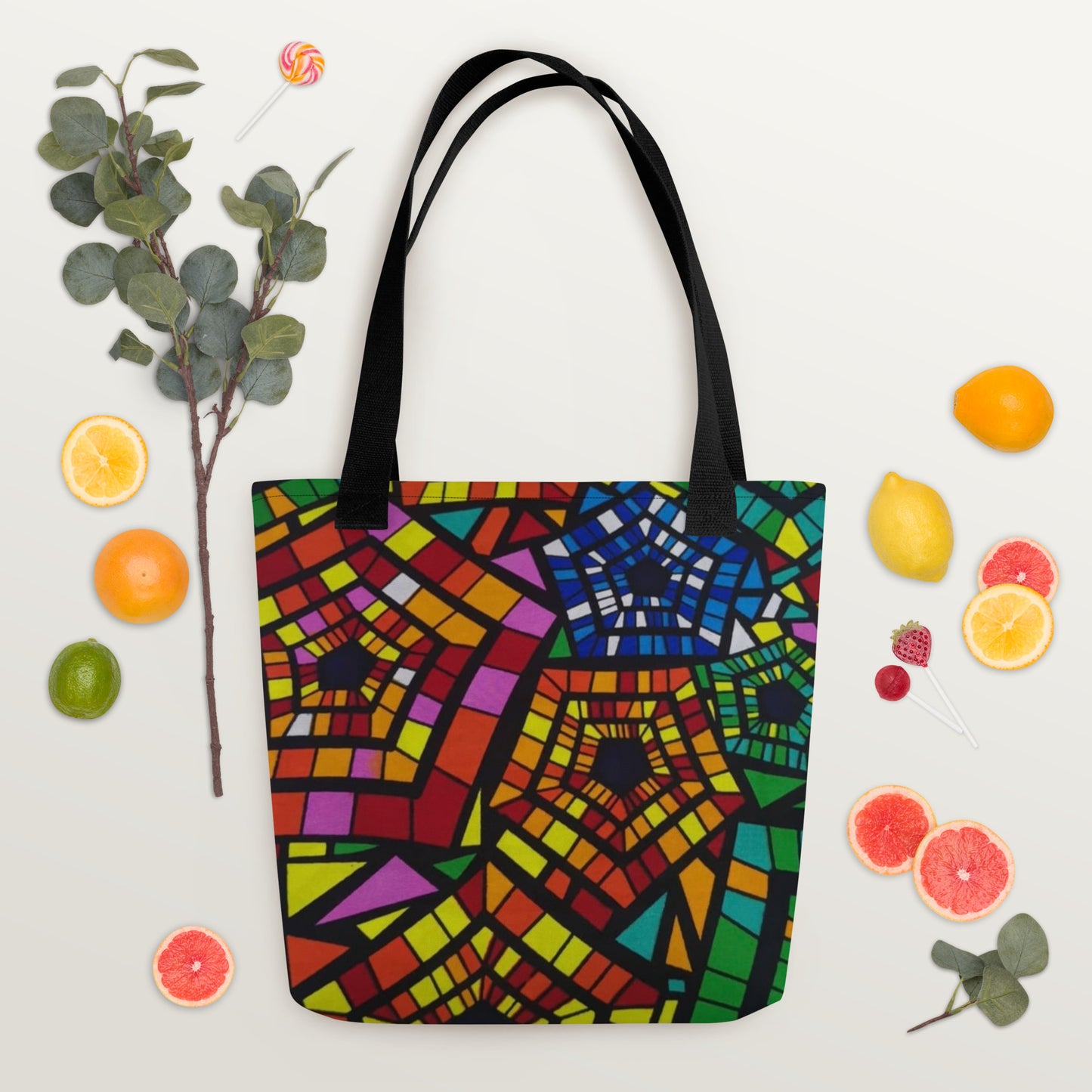 Multicolour Pentagon Tote Bag