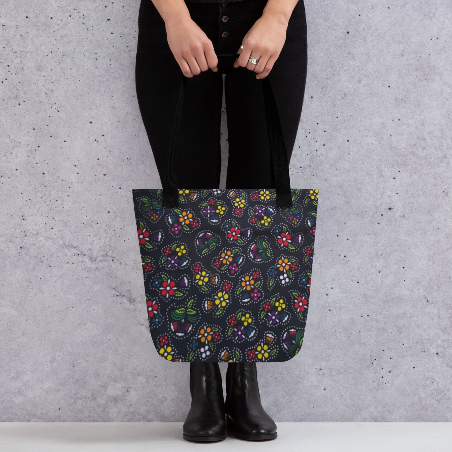 Multicolour Dark Tote Bag