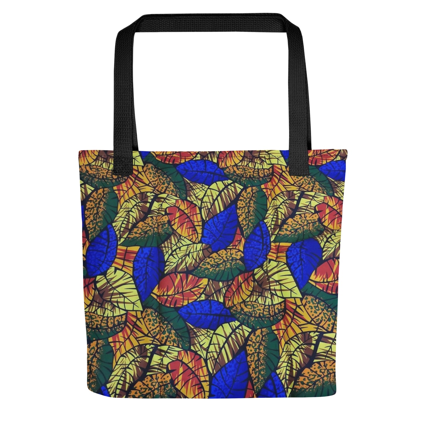 Multicolour Blue Leaf Tote Bag