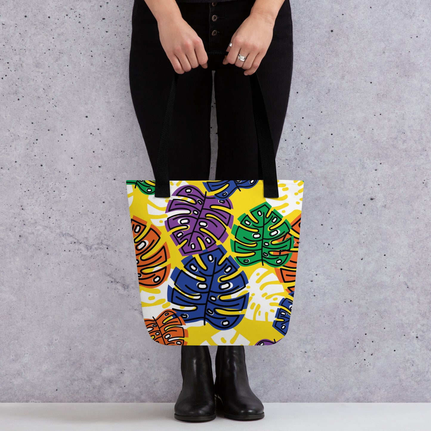 Yellow Tropical Tote Bag