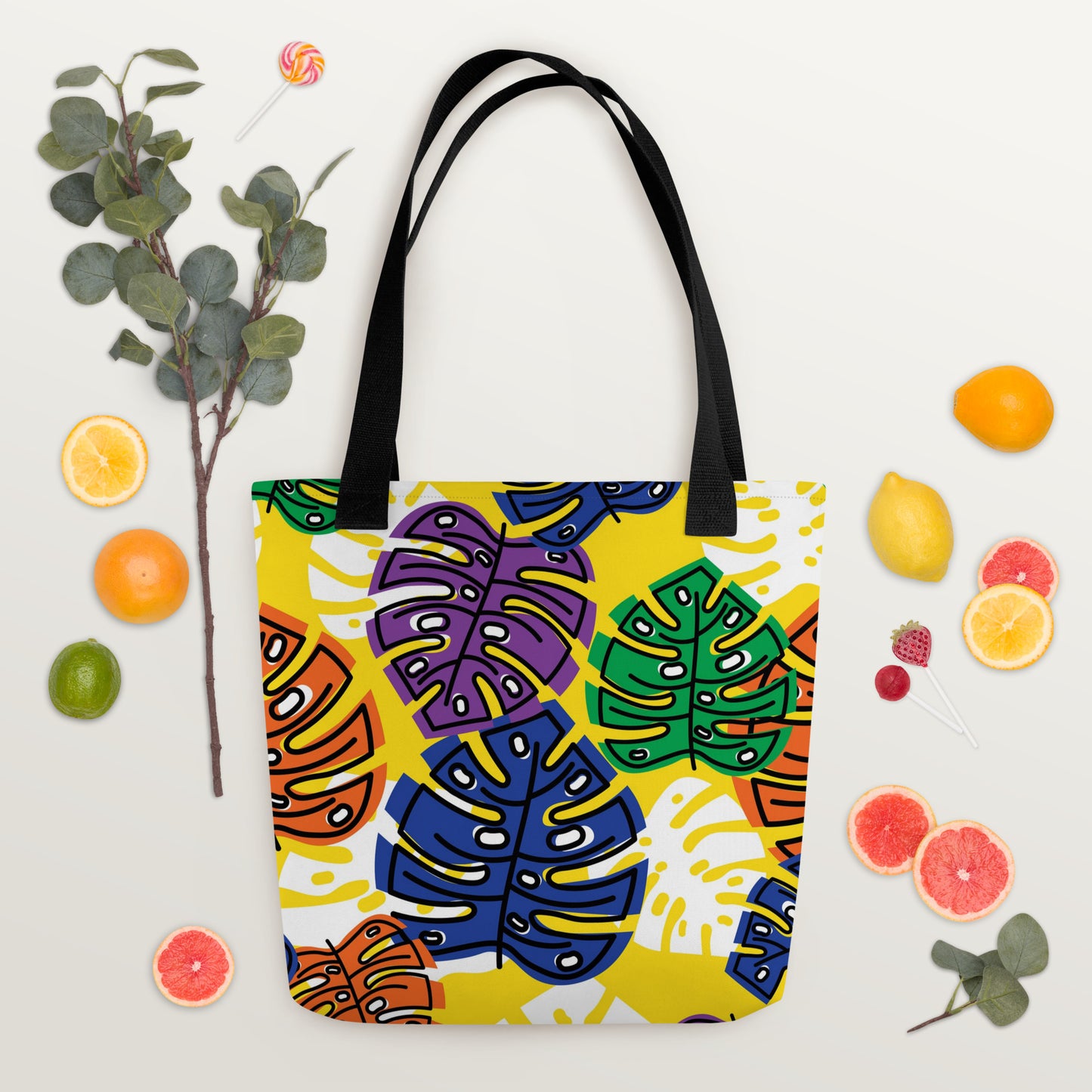 Yellow Tropical Tote Bag