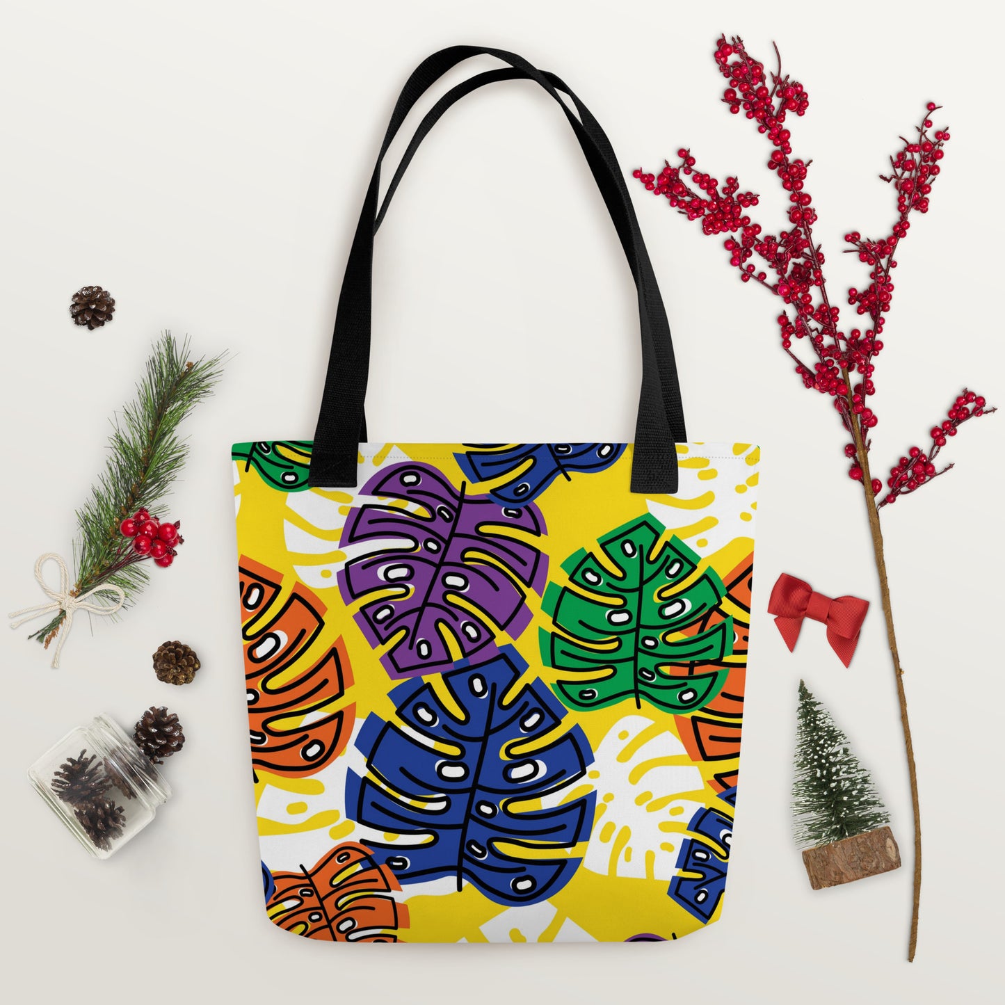 Yellow Tropical Tote Bag