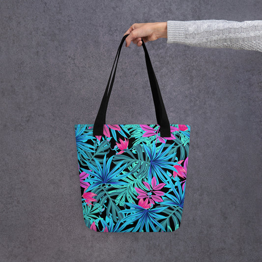 Blue Tropical Tote Bag