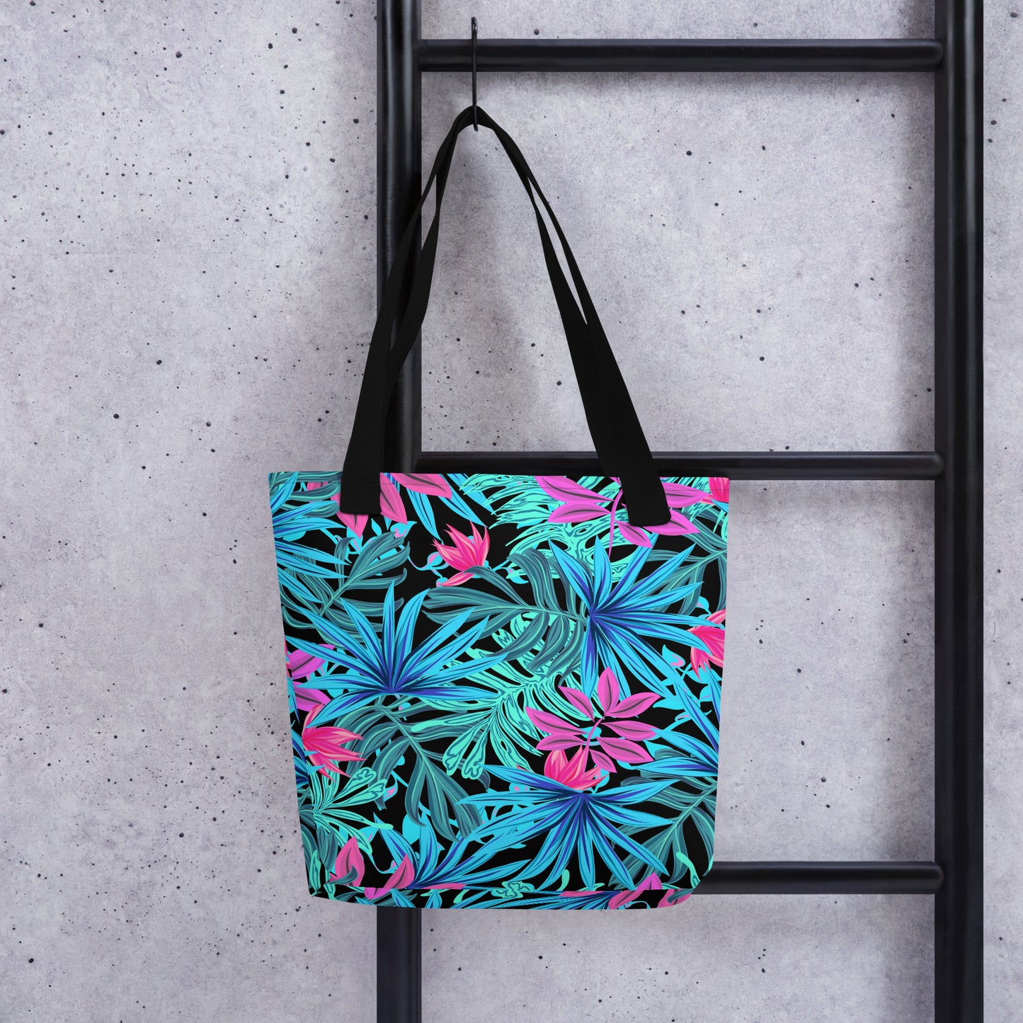 Blue Tropical Tote Bag