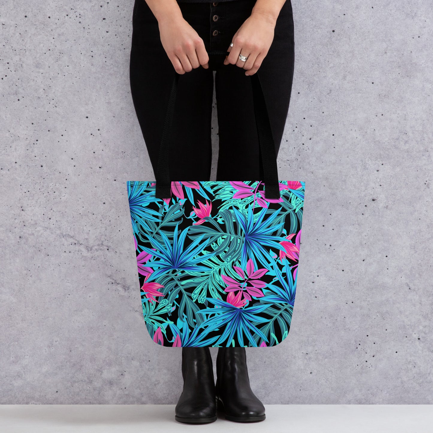 Blue Tropical Tote Bag