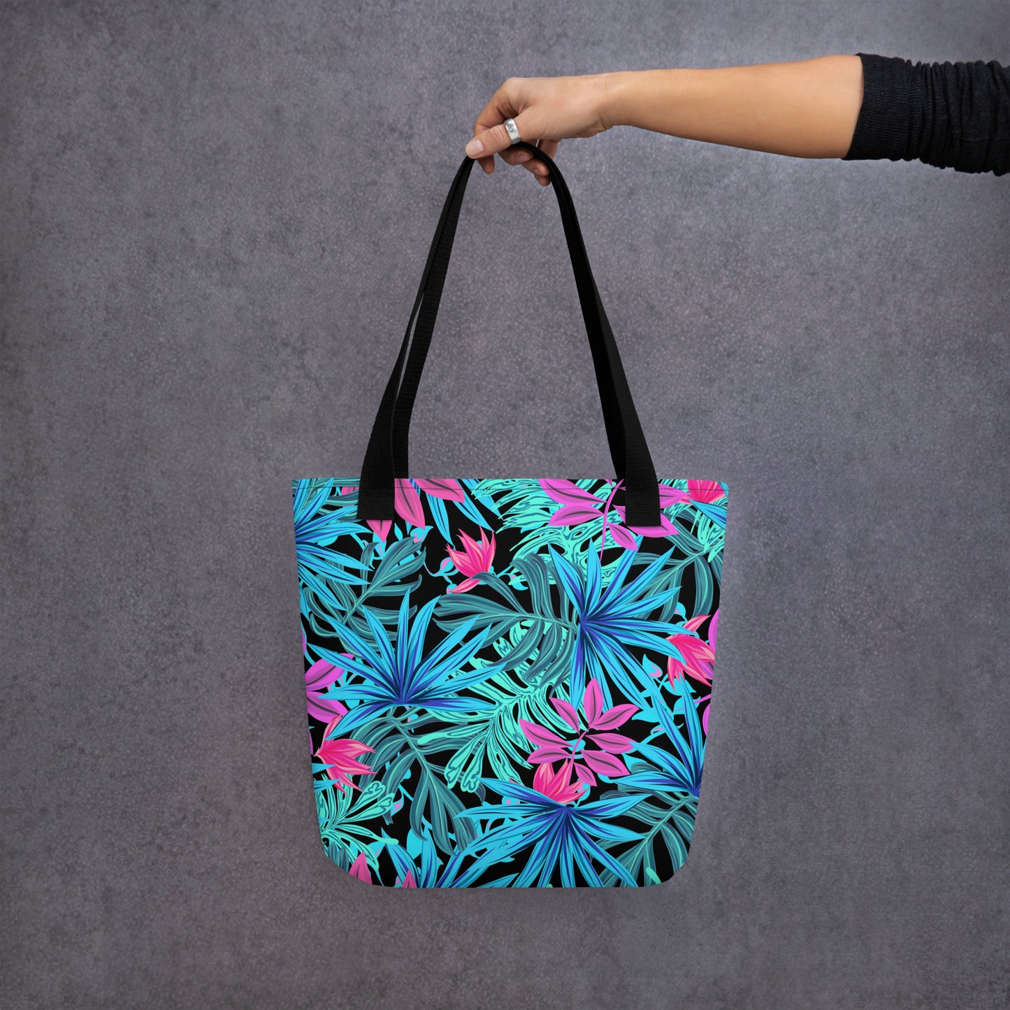 Blue Tropical Tote Bag