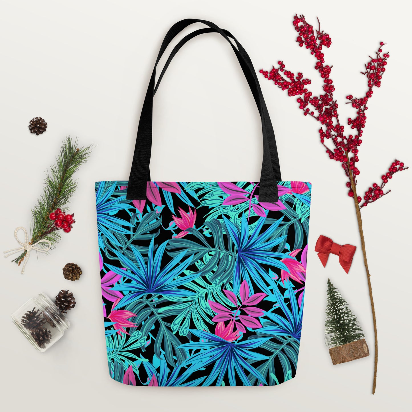 Blue Tropical Tote Bag