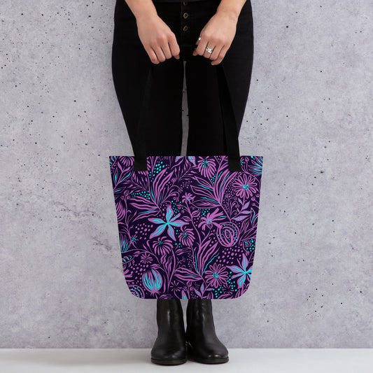 Purple Tropical Tote Bag