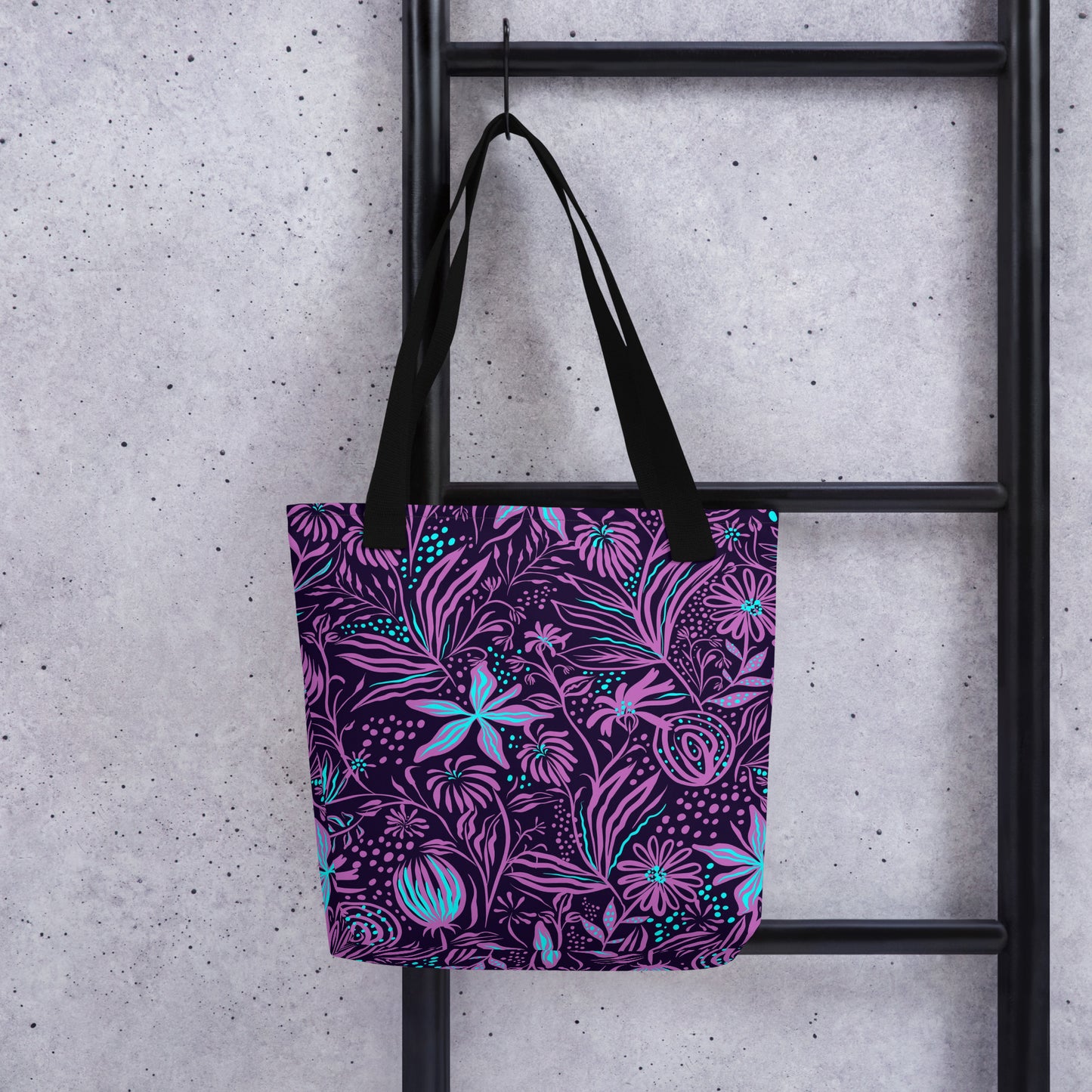 Purple Tropical Tote Bag