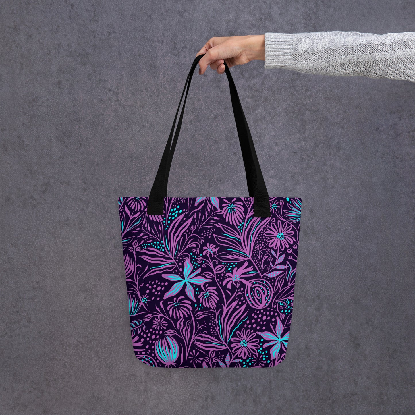 Purple Tropical Tote Bag