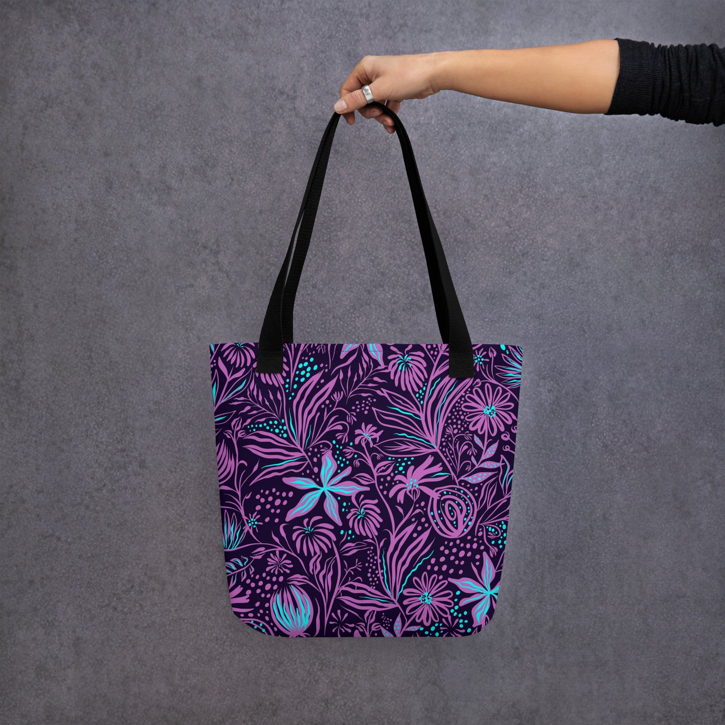 Purple Tropical Tote Bag