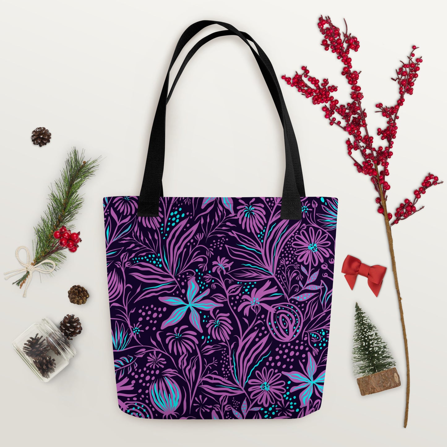 Purple Tropical Tote Bag