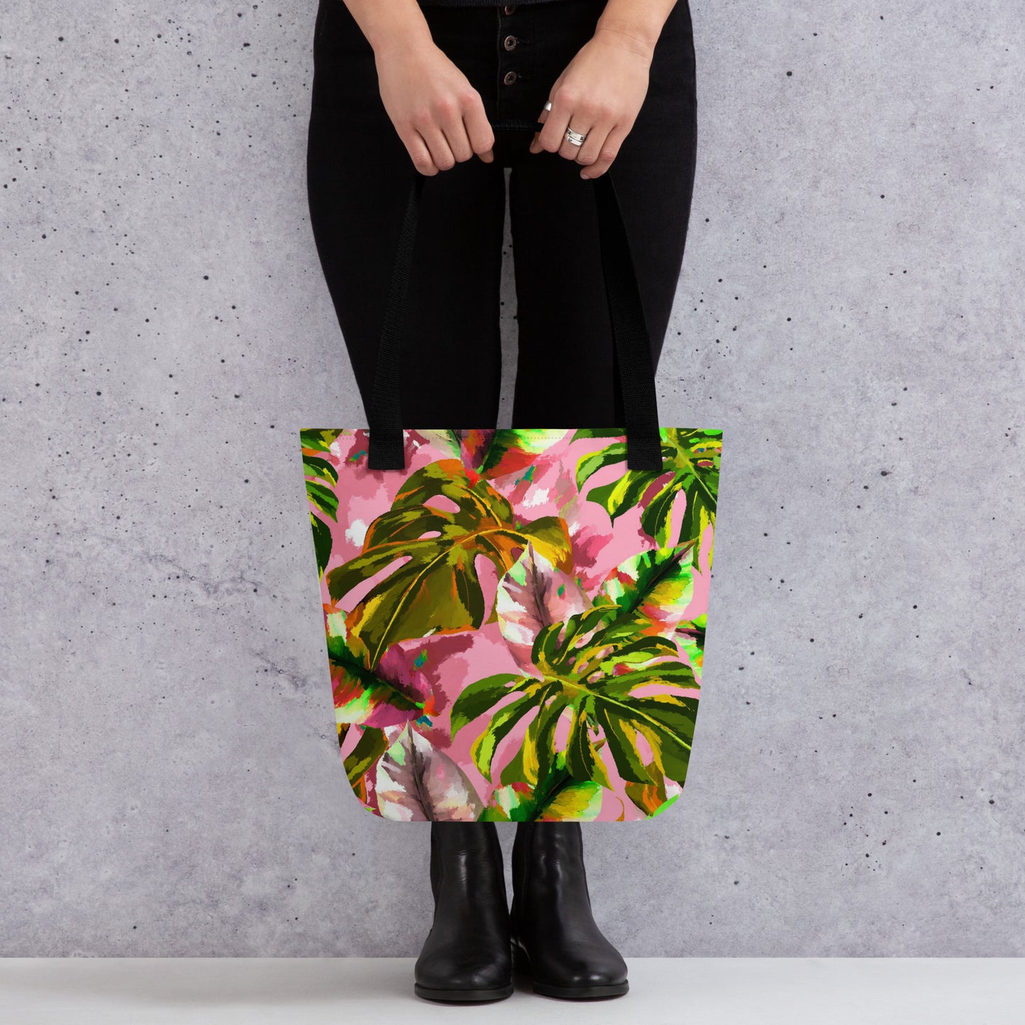 Pink Tropical Tote Bag