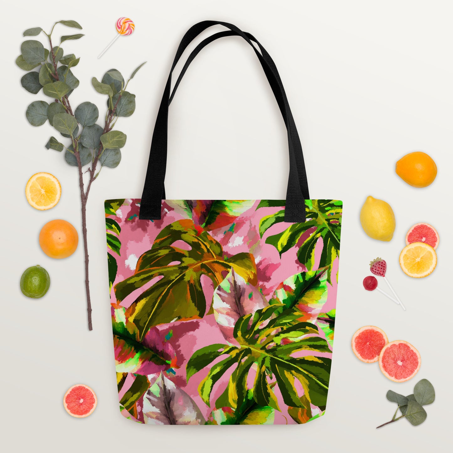 Pink Tropical Tote Bag