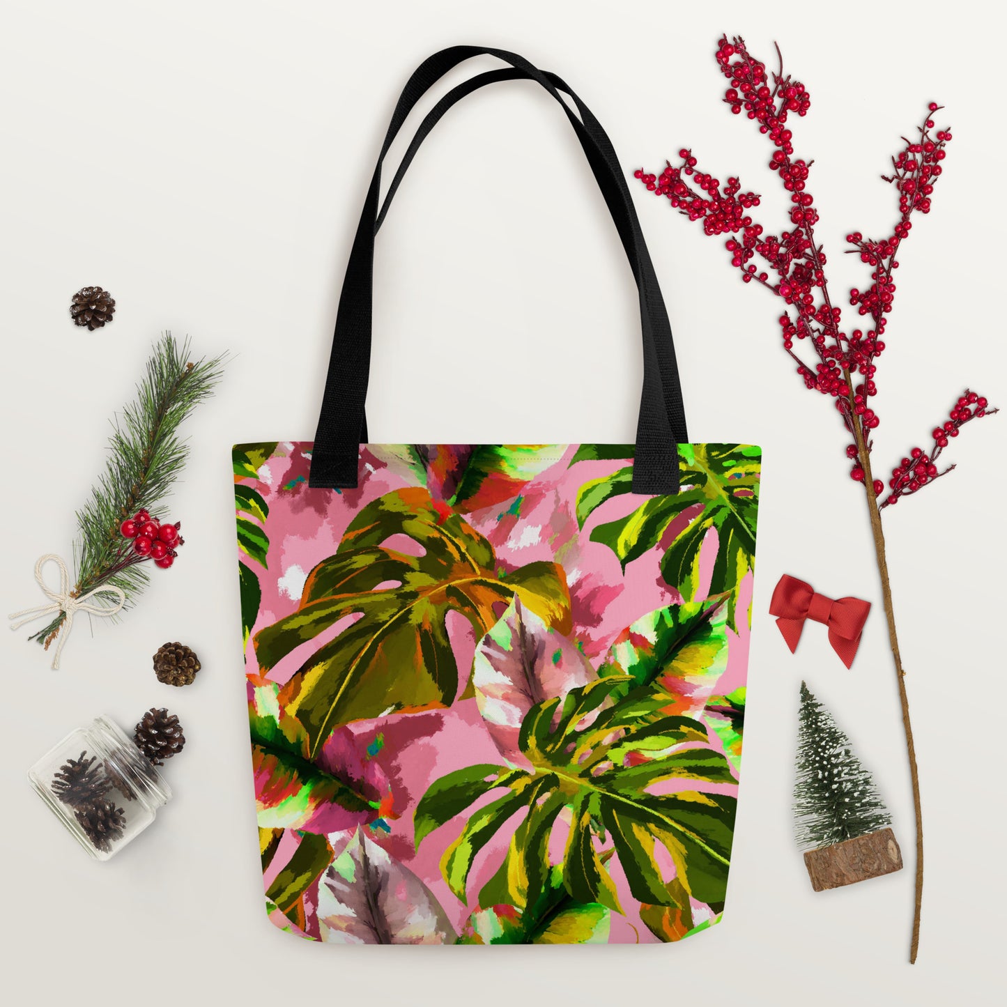 Pink Tropical Tote Bag