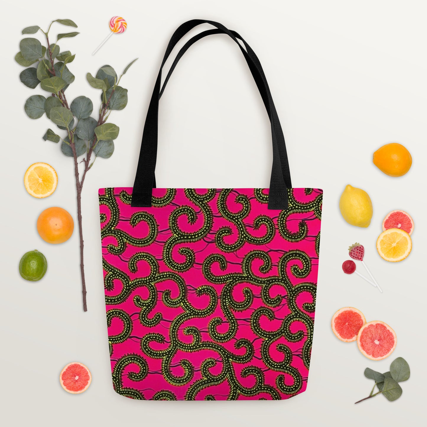 Pink Ankara Tote Bag