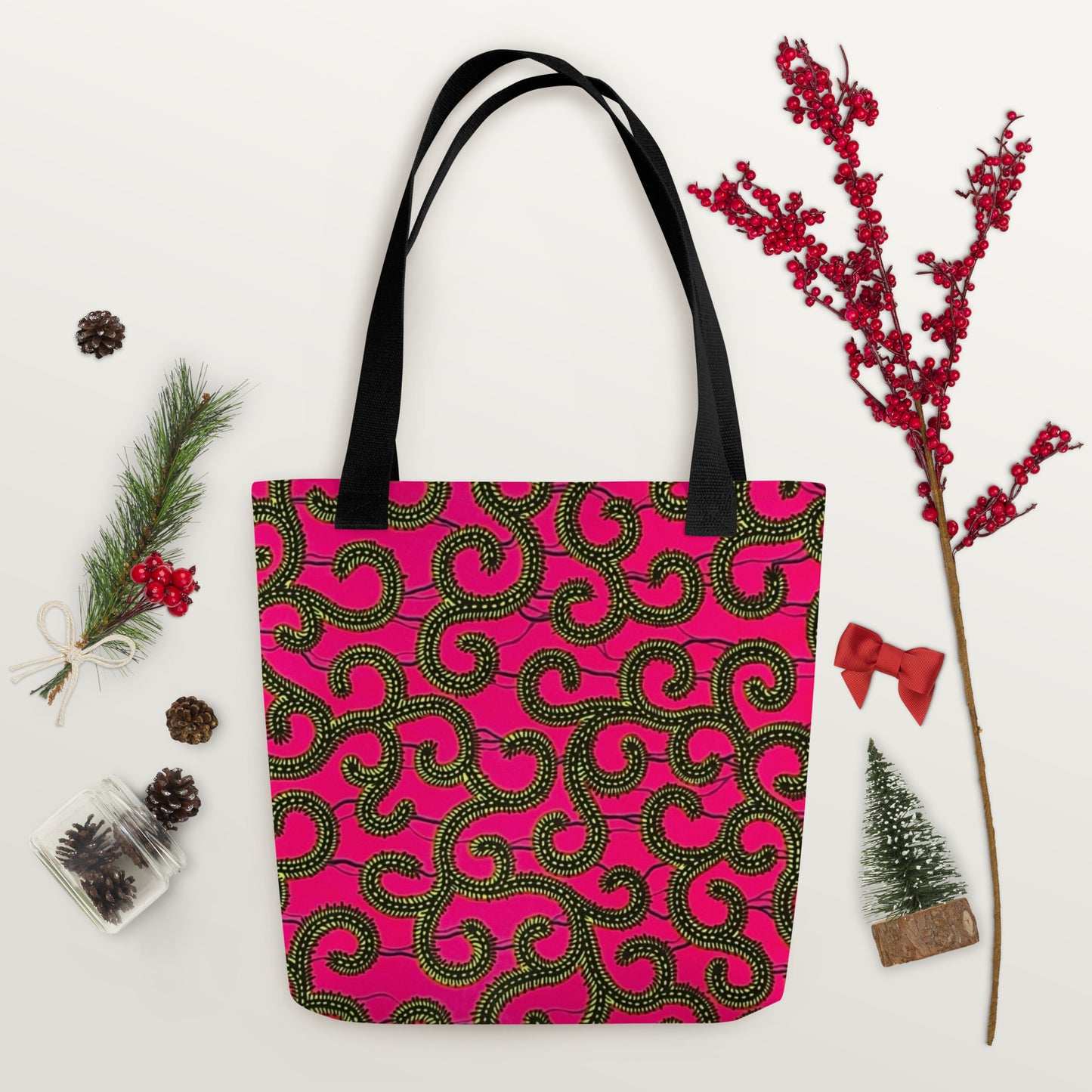 Pink Ankara Tote Bag