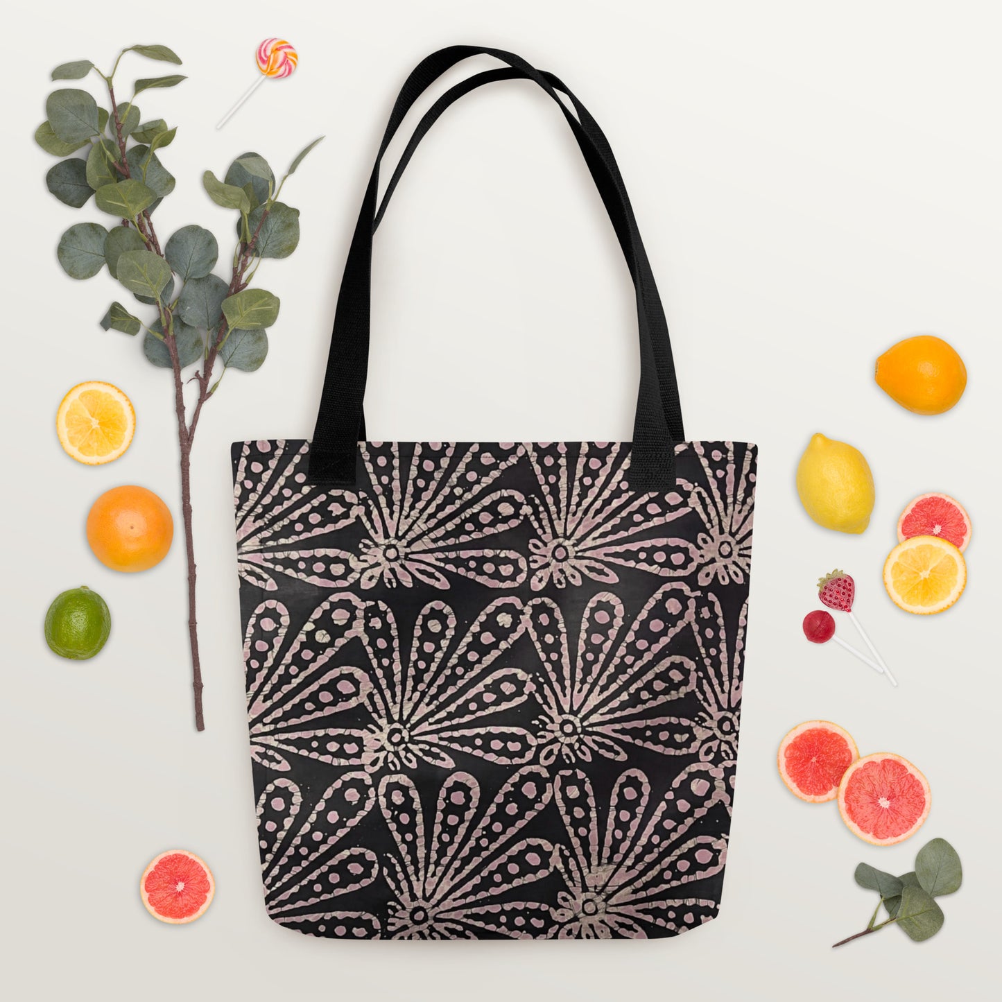 Pale Pink Floral Tote Bag