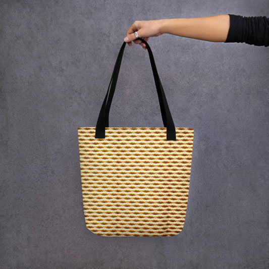 Brown Print Tote Bag