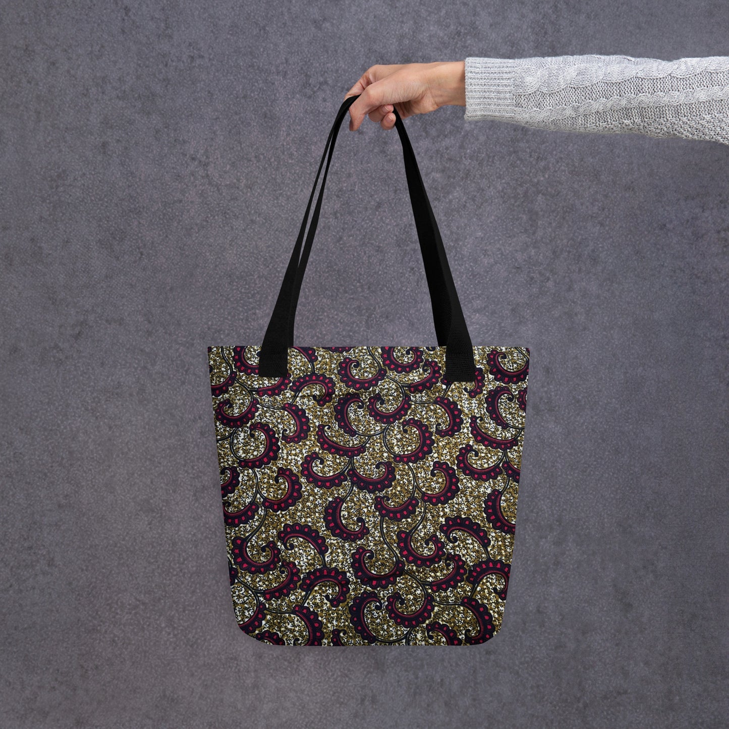 Burgundy Brown Tote Bag