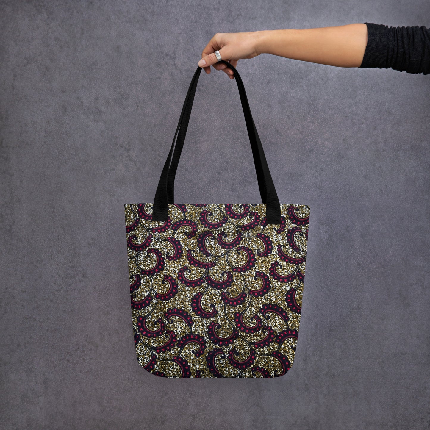 Burgundy Brown Tote Bag