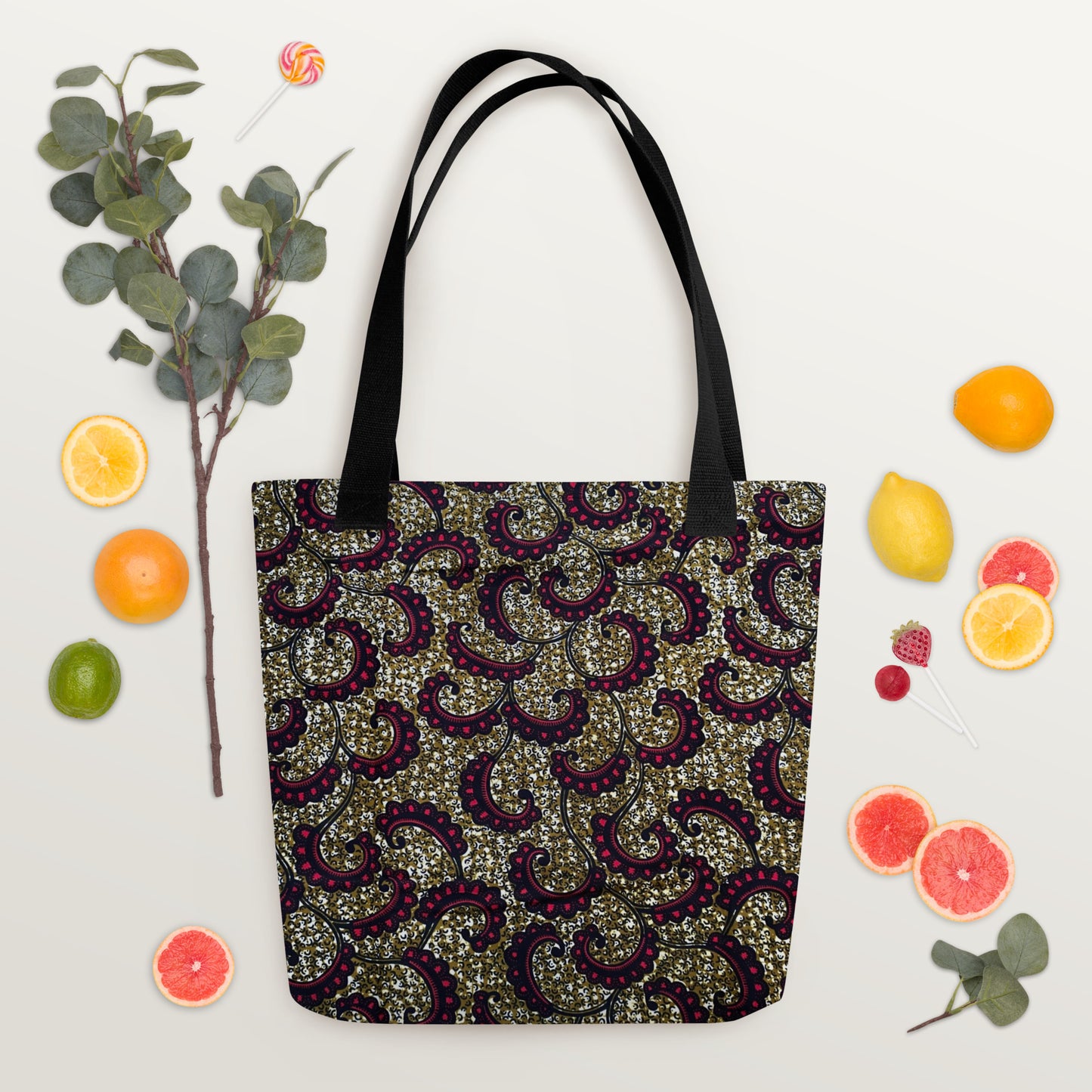 Burgundy Brown Tote Bag