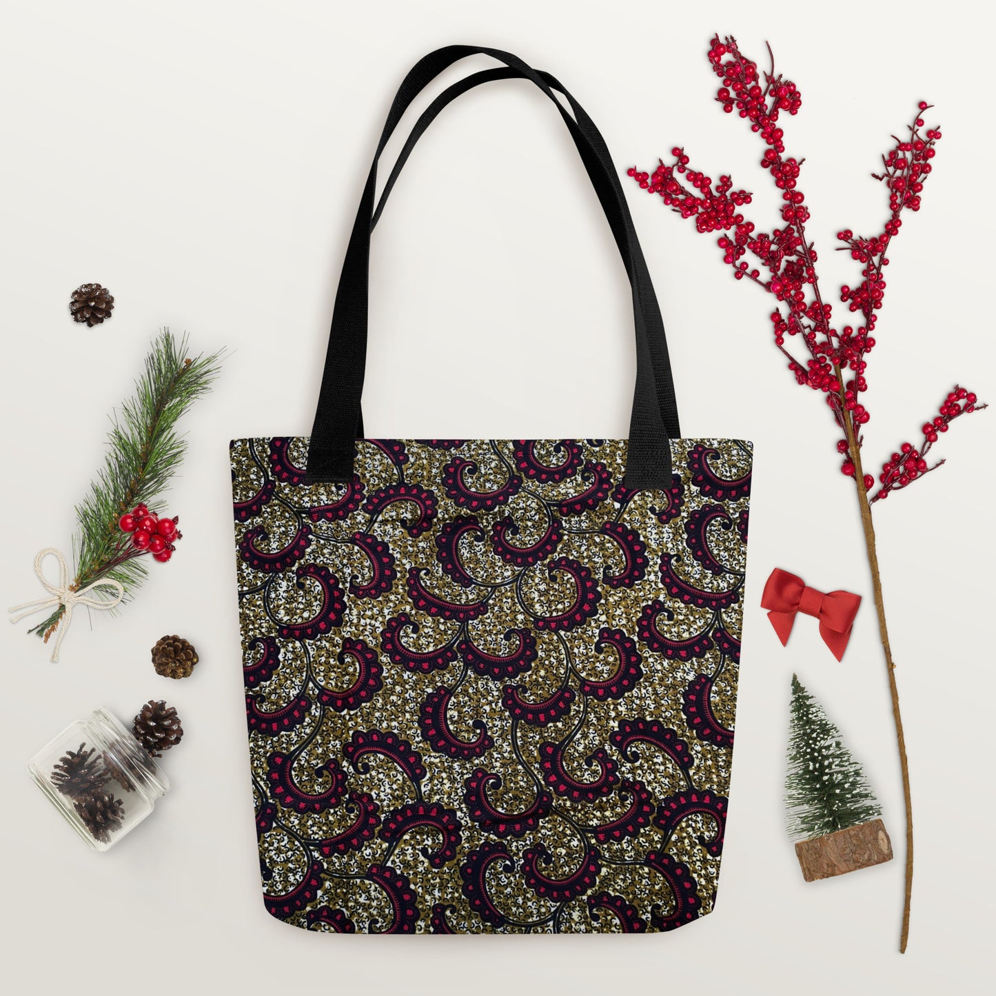 Burgundy Brown Tote Bag