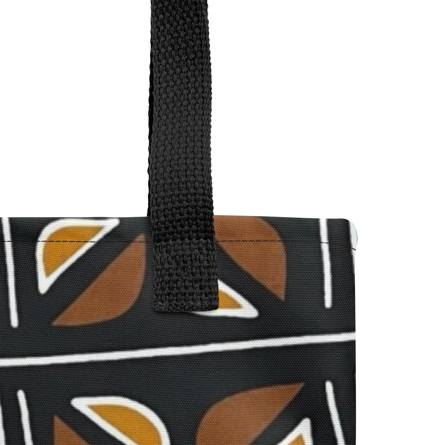 Ladies Black Brown Ankara Tote Bag