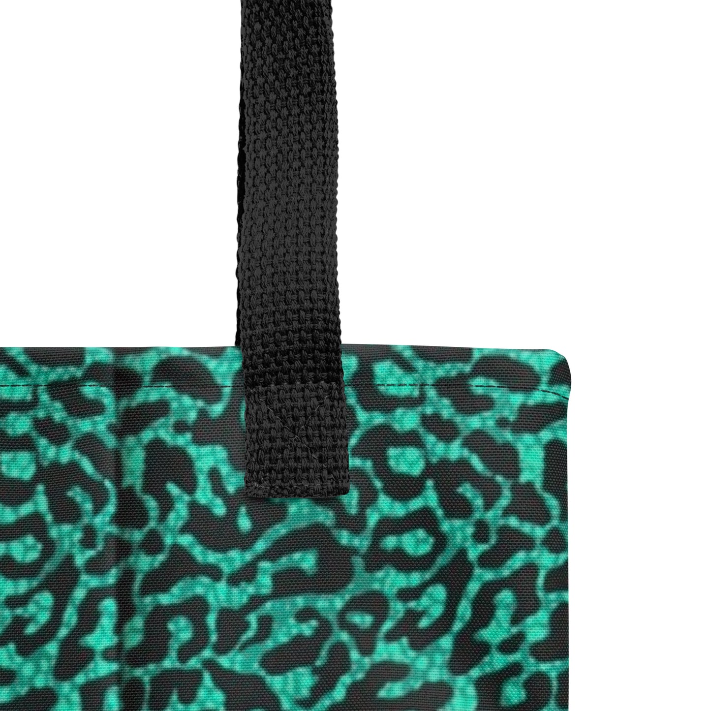 Green Leopard Tote Bag