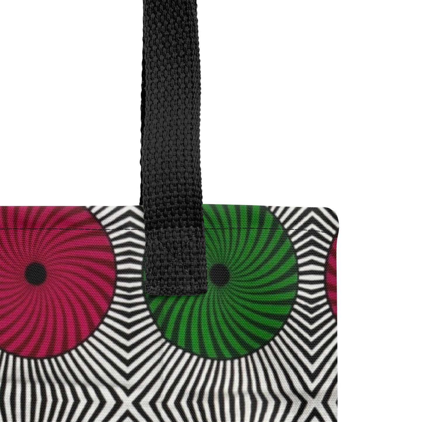 Red Green Circles Tote Bag