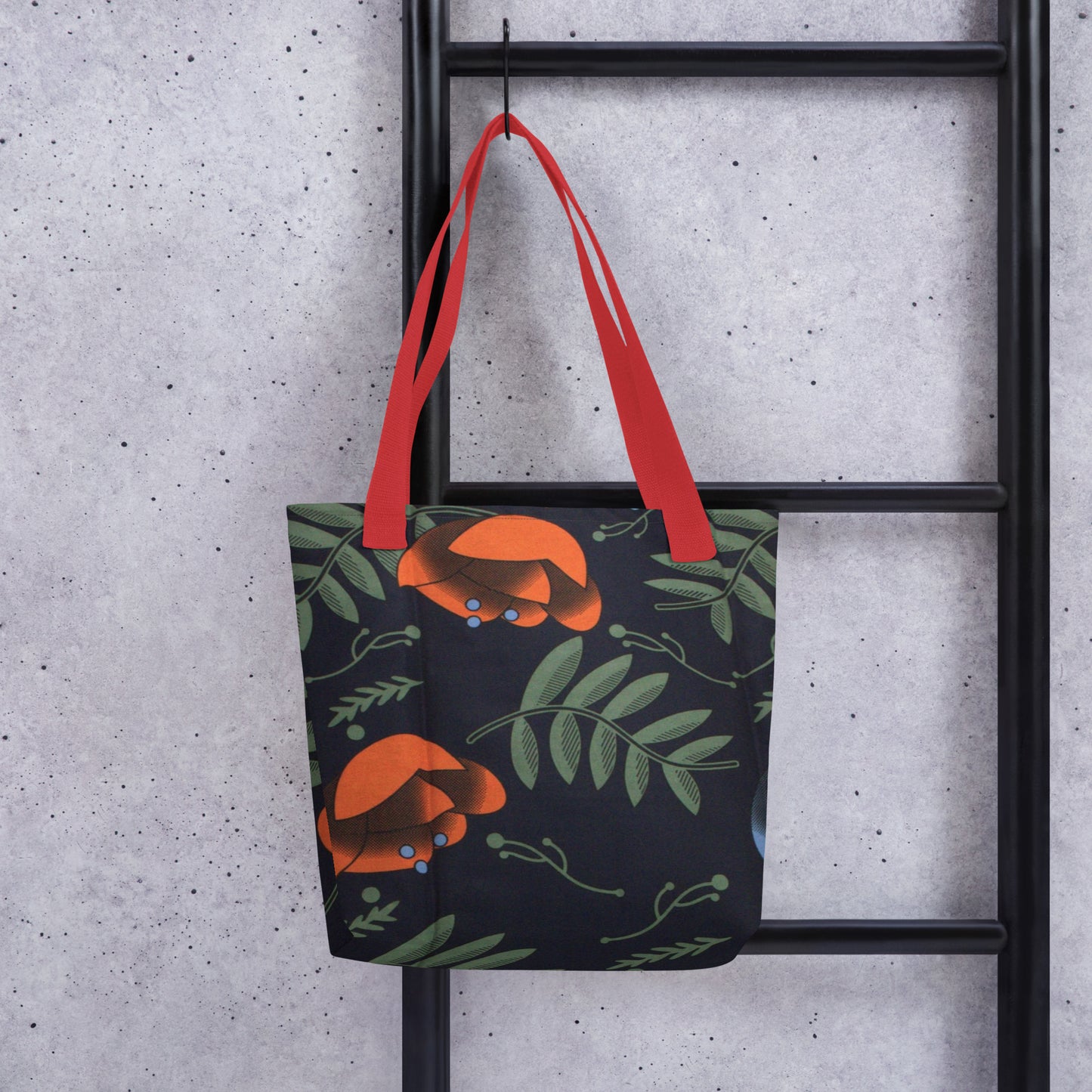 Winter Floral Tote Bag