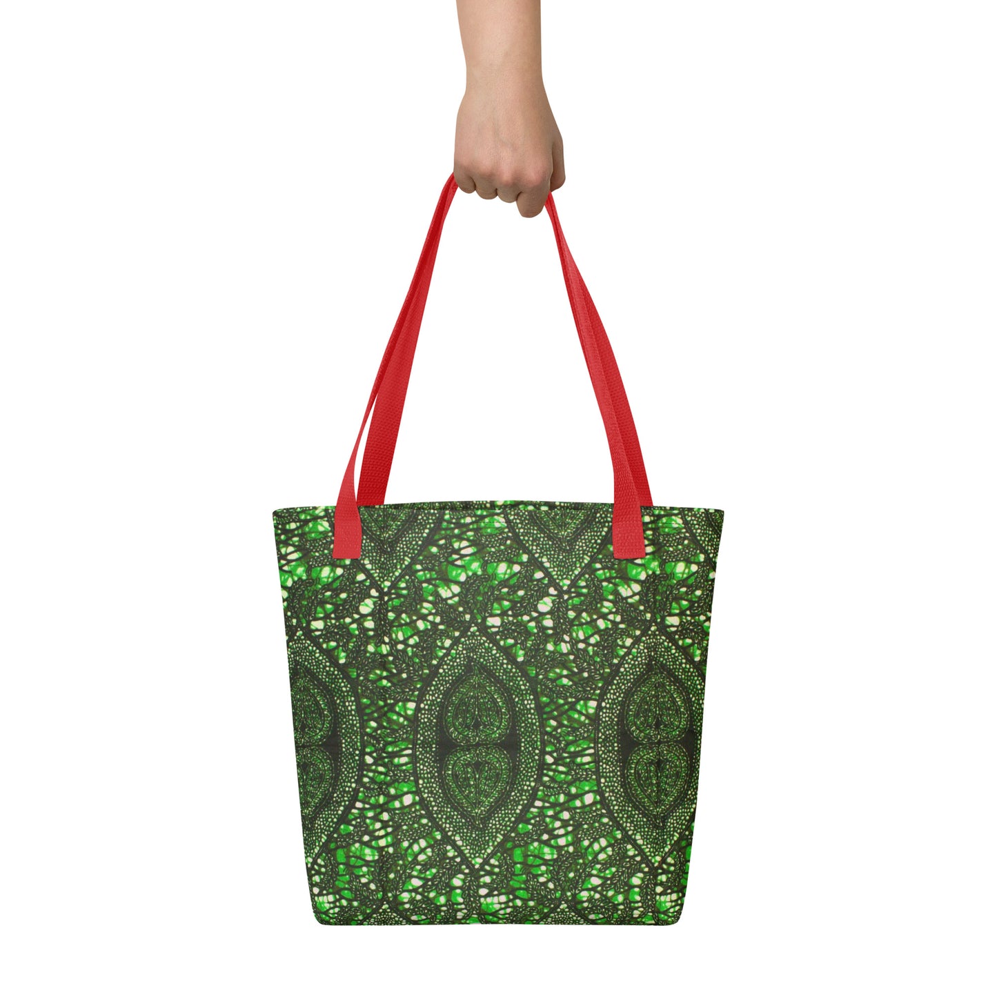 Green Peas Ankara Tote Bag