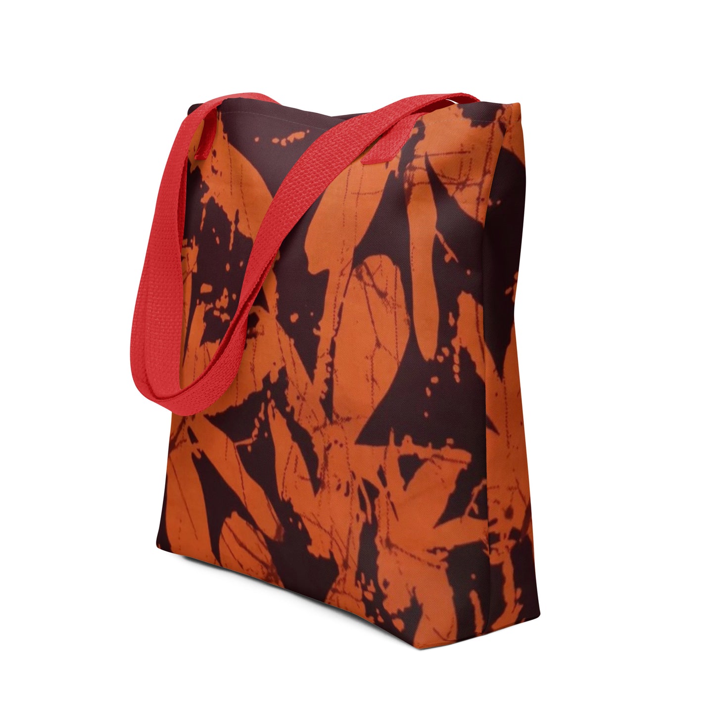 Orange Print Tote Bag