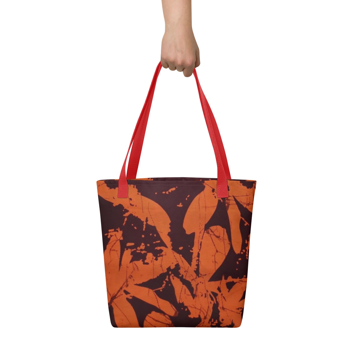 Orange Print Tote Bag