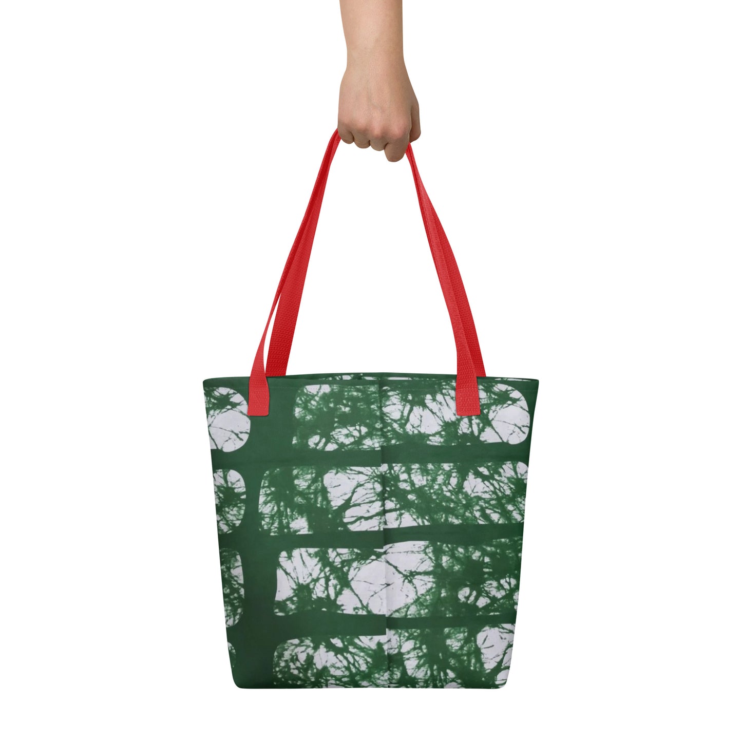 Green Print Tote Bag