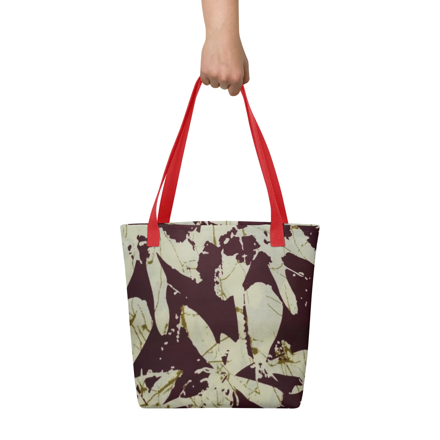 Brown Print Tote Bag