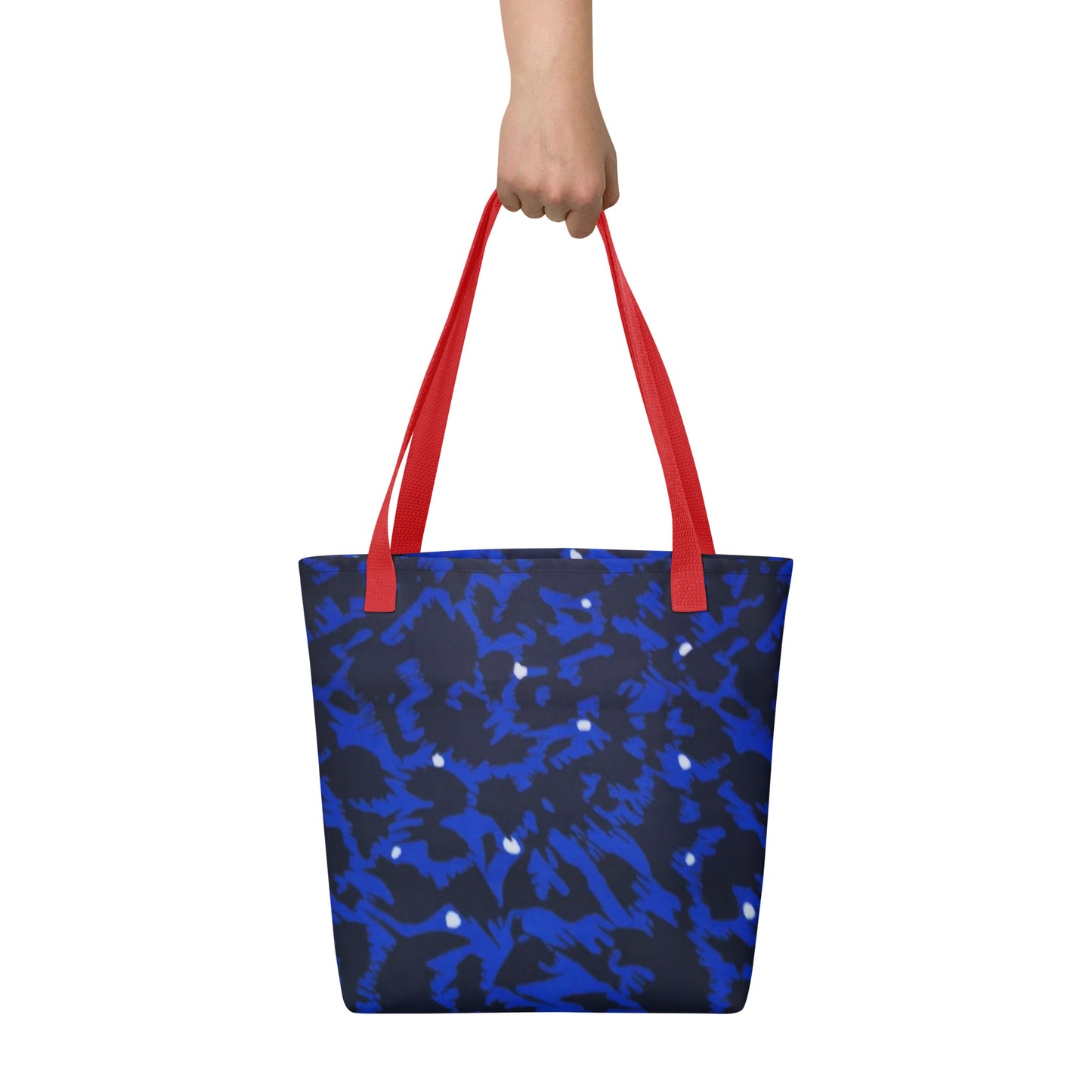 Blue Leopard Tote Bag