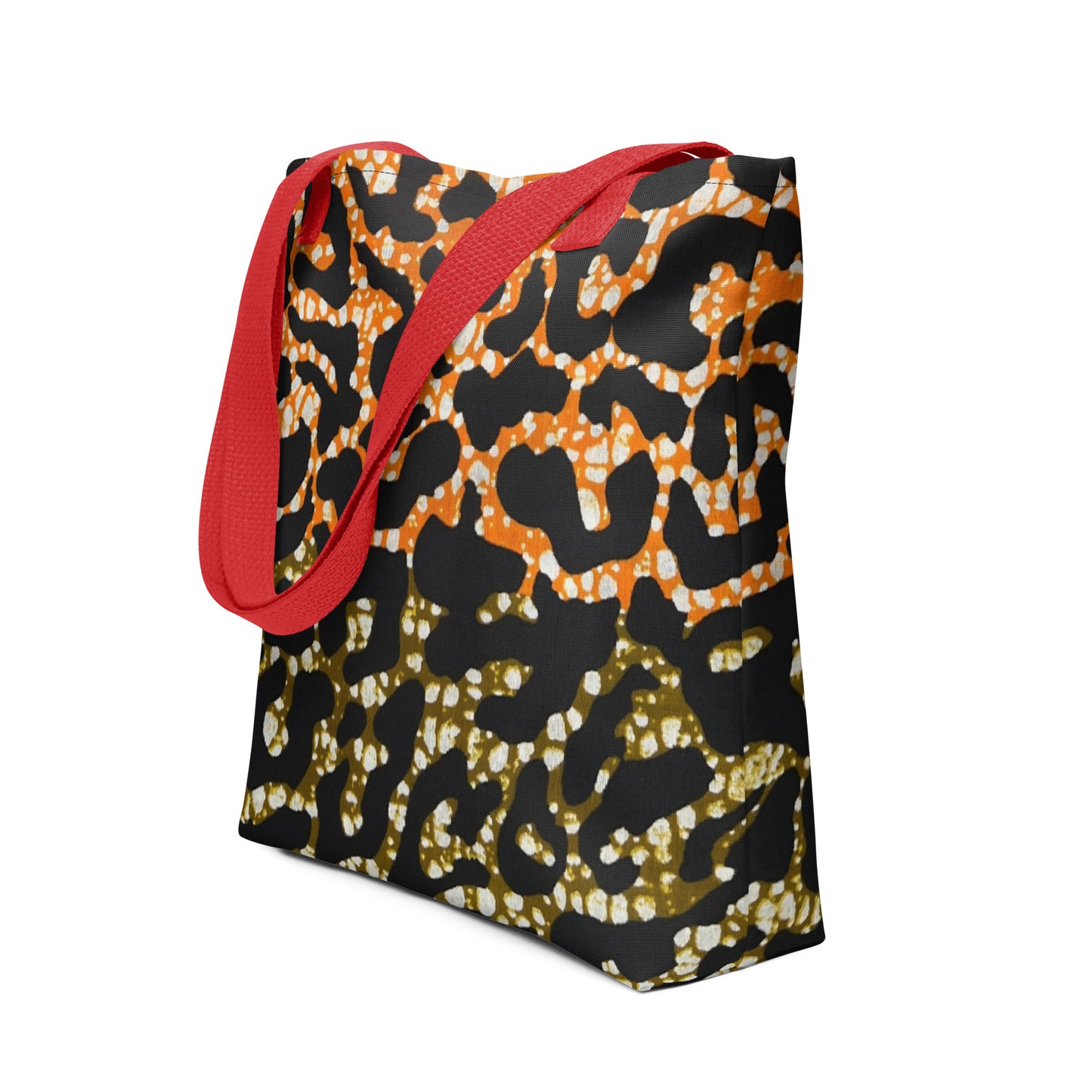 Green Orange Leopard Tote Bag