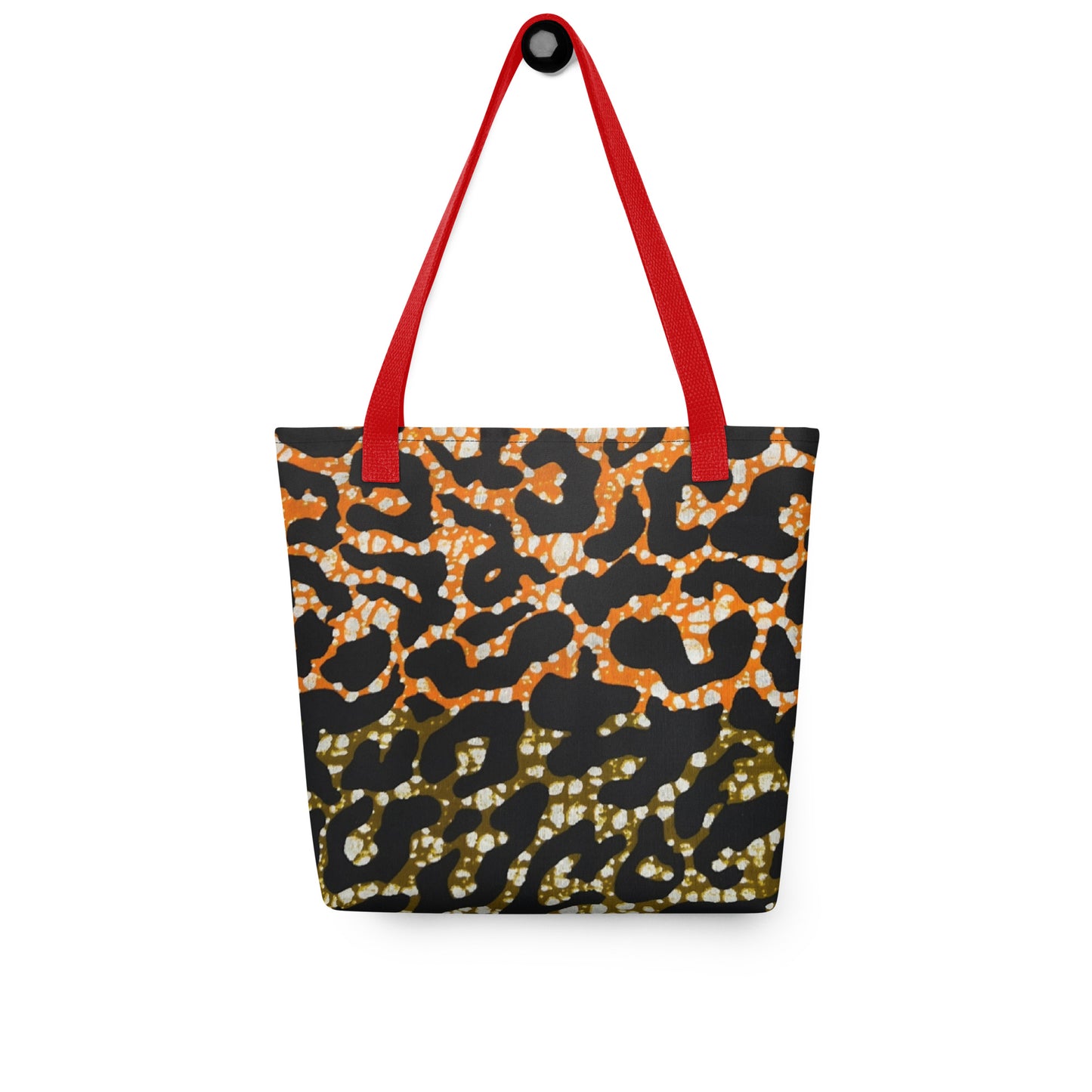 Green Orange Leopard Tote Bag