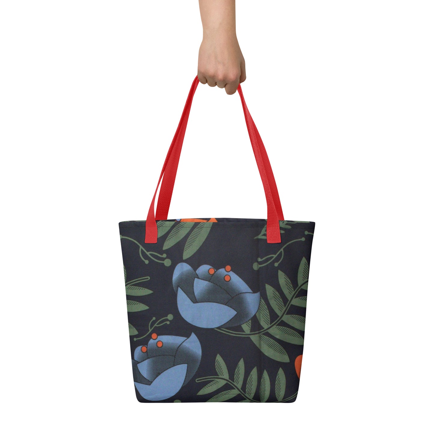 Winter Floral Tote Bag