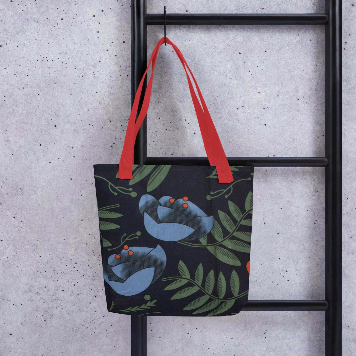 Winter Floral Tote Bag