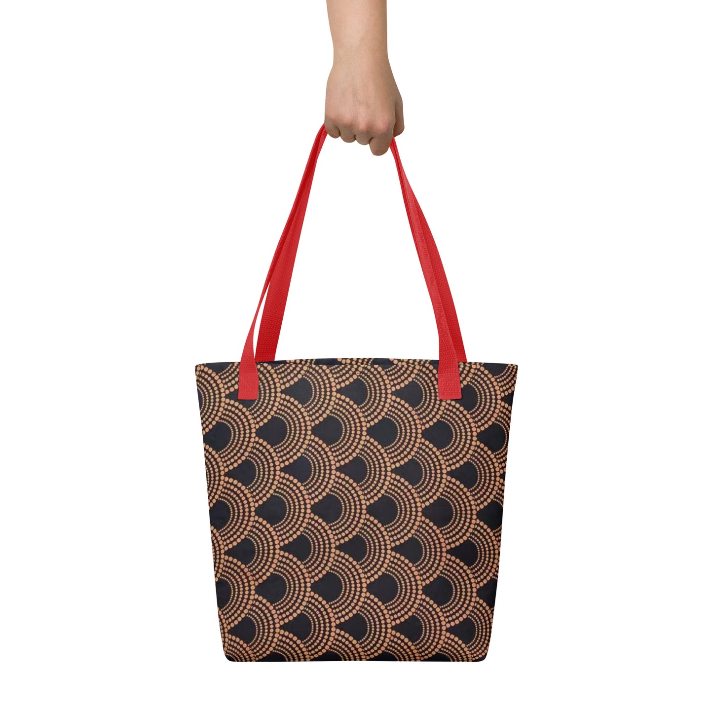 Brown Abstract Tote Bag