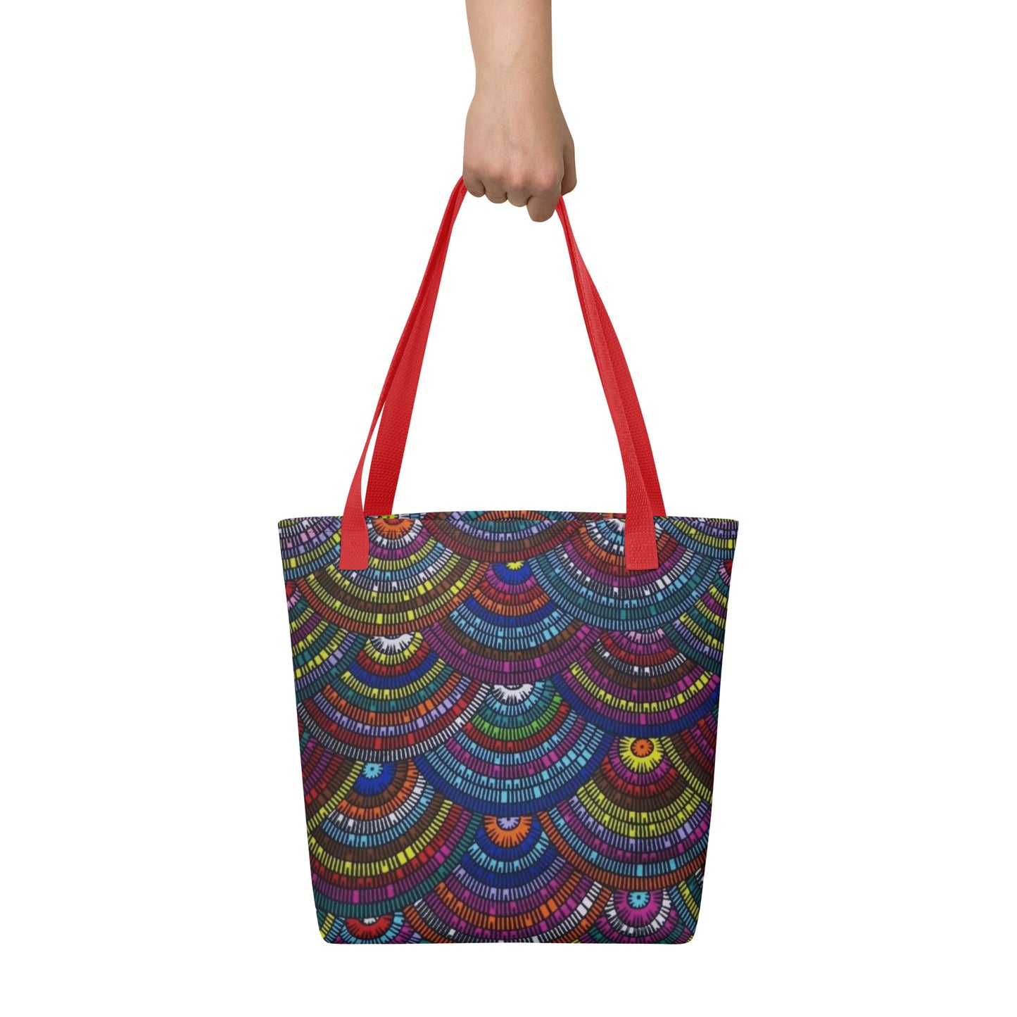 Multicolour Half Circle Tote Bag