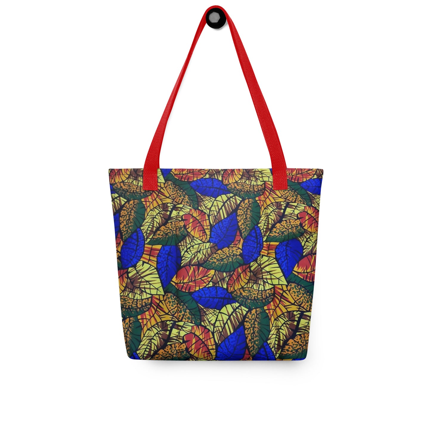 Multicolour Blue Leaf Tote Bag