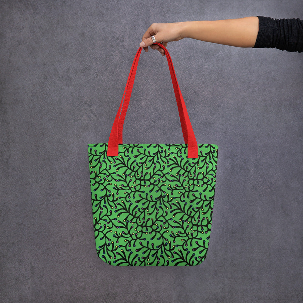 Green Ankara Tote Bag