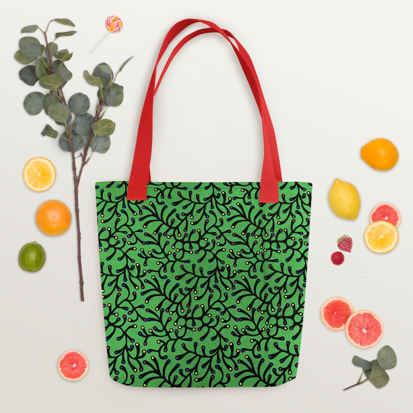 Green Ankara Tote Bag